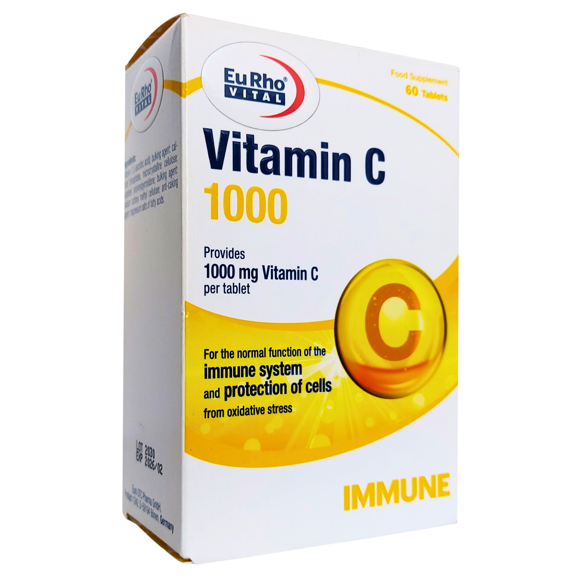 ویتامین سی یوروویتال 1000 میلی گرمی 60 عددی